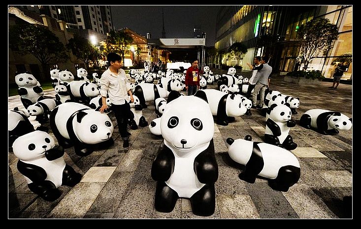 Exposición de 'Pandas' para concienciar sobre la protección del medio ambiente