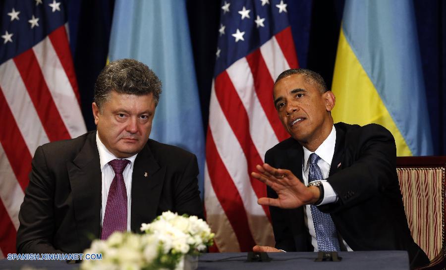 Obama se reúne en Varsovia con presidente electo de Ucrania
