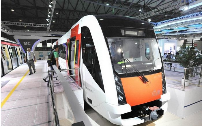 Trenes increíbles en exhibición en Shanghai