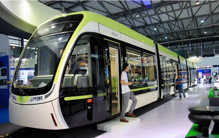 Trenes increíbles en exhibición en Shanghai