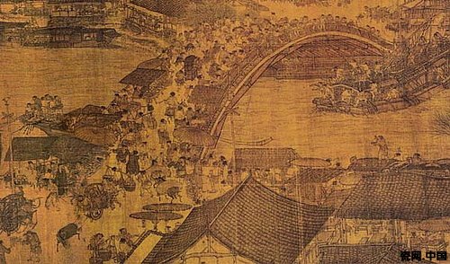 "A lo largo del río durante el Festival Qingming" (Qingming Shanghe Tu) perteneciente a la colección del Palacio Imperial. Como una de las 10 insignes obras de la pintura clásica china, y la única obra maestra de Zhang Zeduan, pintor de la dinastía Song del Norte (960-1127), esta pieza está catalogada como Tesoro Nacional. 