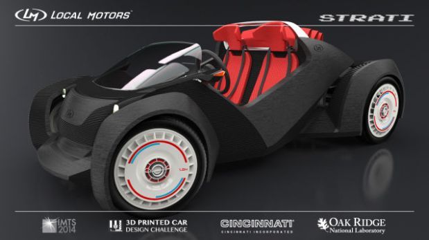 Strati, el primer auto fabricado con impresora 3D