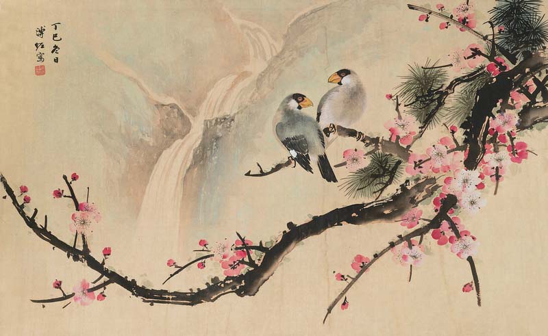 Aves y cerezos. Artista: Pu Zuo (1918-2001)[Fotos/english.cguardian.com]