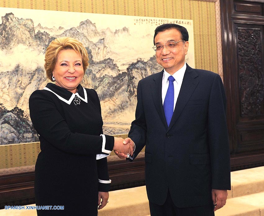 PM chino se reúne con presidenta de cámara alta rusa