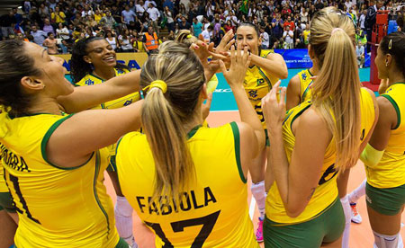 Voleibol (f): Brasil supera 3-1 a Rusia y se mantiene invicto en Mundial