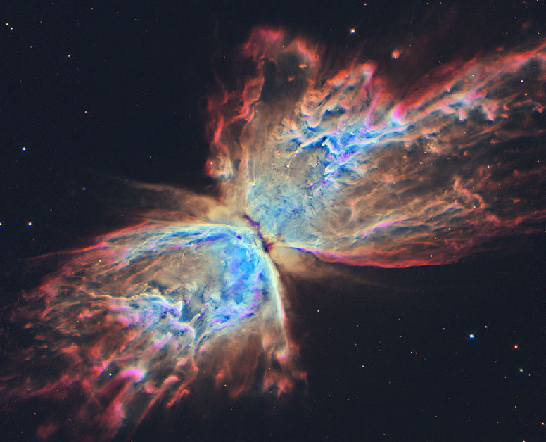 Imágenes de la "muerte" de estrellas con el telescopio Hubble se asemejan a mariposas