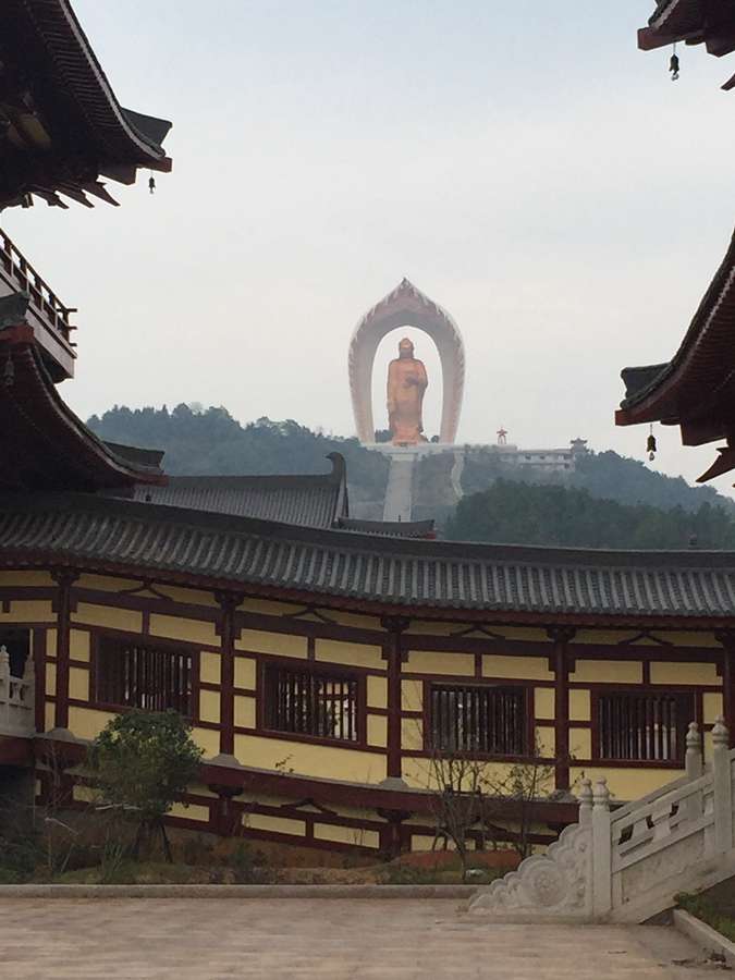 Periodistas extranjeros visitan el Templo Donglin con la estatua de Buda más grande del mundo 4