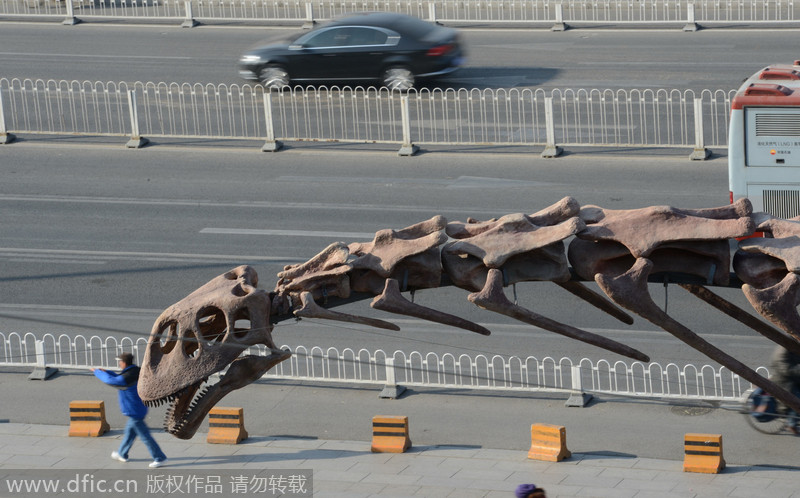 Un dinosaurio gigante recorrerá china