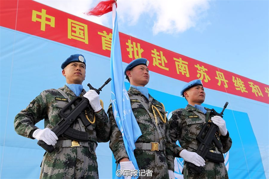El primer batallón de infantería chino cumplirá tareas en Sudán. [Foto: PLA Daily]