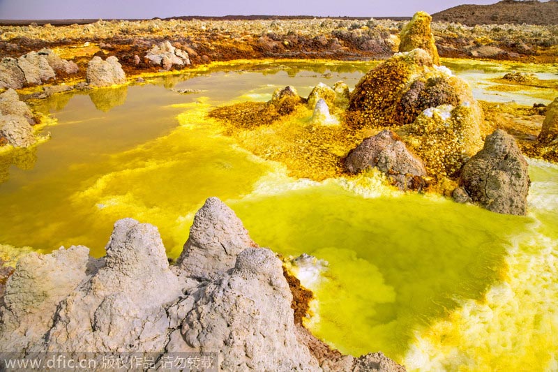 Dalol, en Etiopía, ha sido destacado por CNN entre los 15 paisajes más coloridos del mundo. [Foto:IC]