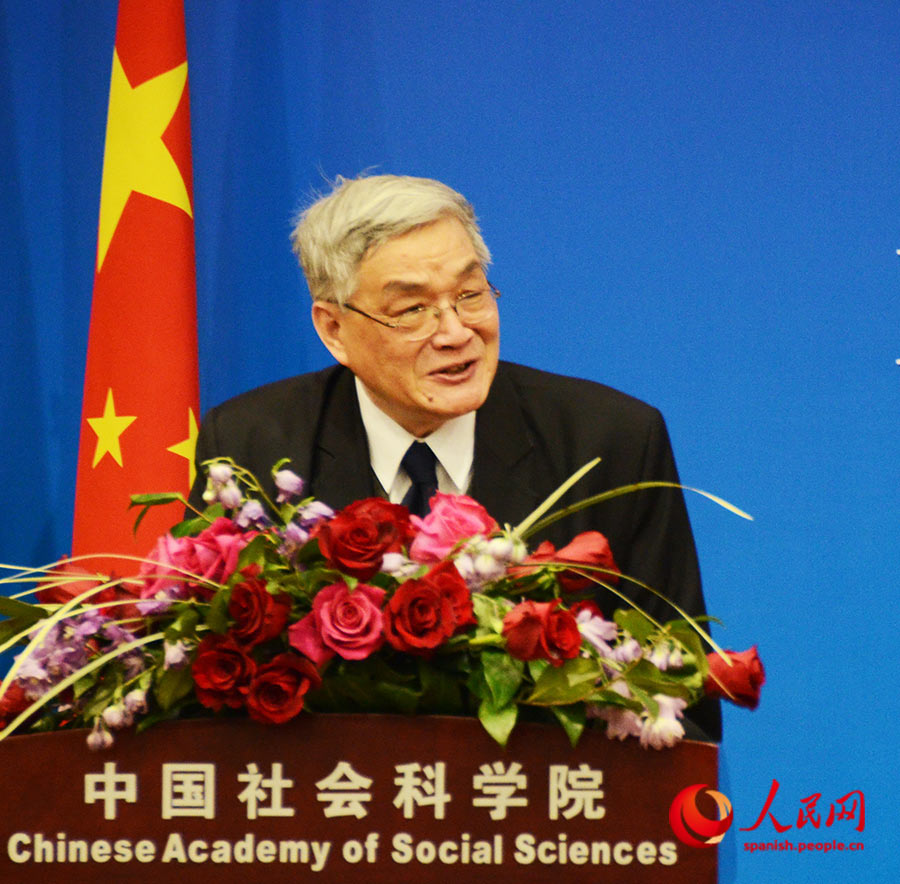 Xu Shisheng, diplomático e investigador, destacó los valores de la obra y subrayó la pertinencia de su publicación en mandarín. (Foto: Yasef Ananda)