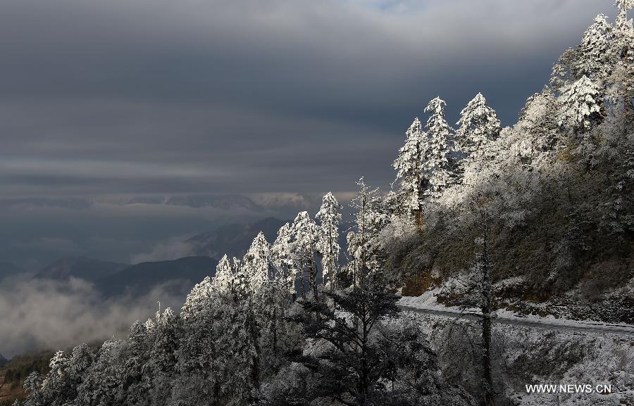 Primera nevada de Sichuan en 2015