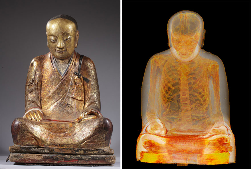 Hallan secreto escondido en una estatua de Buda