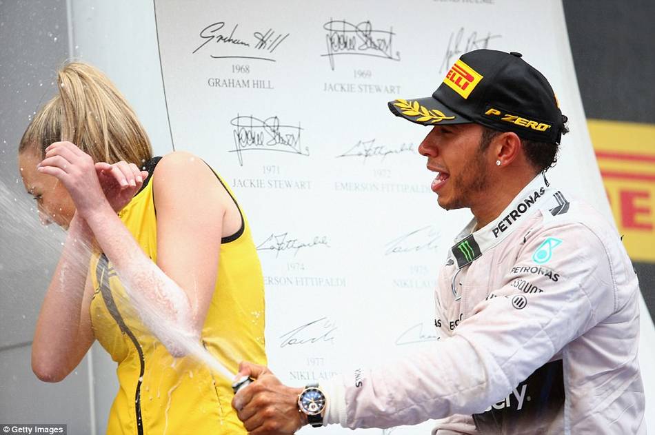 Criticas a Hamilton por su celebración sexista en el GP de China