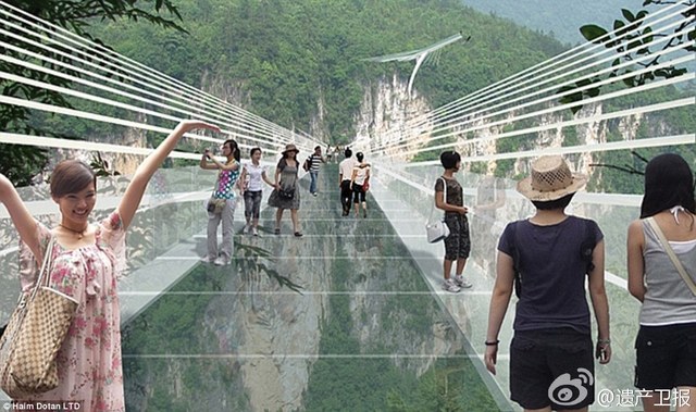 En Julio China inaugural el puente de cristal más largo y alto del mundo