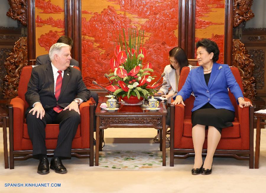 Viceprimera ministra china se reúne con gobernador de Maryland