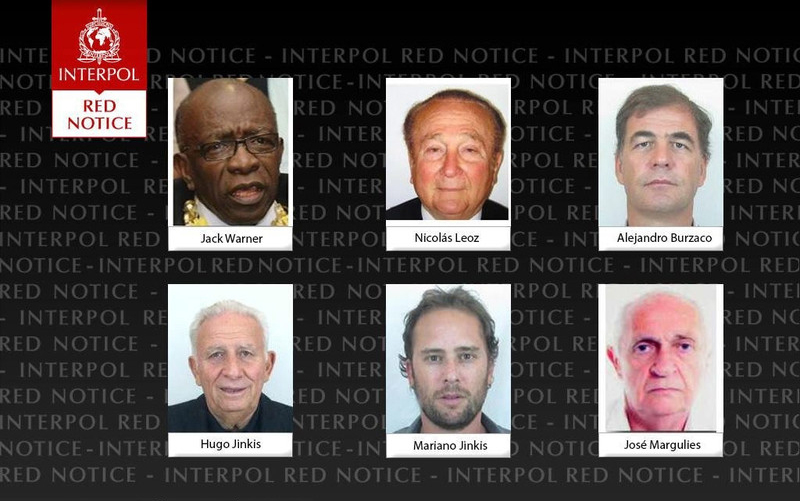 Interpol busca a 6 personas por caso de corrupción en la FIFA