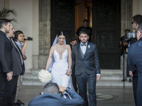 Se casó Diego Maradona Jr. con una bellísima modelo italliana