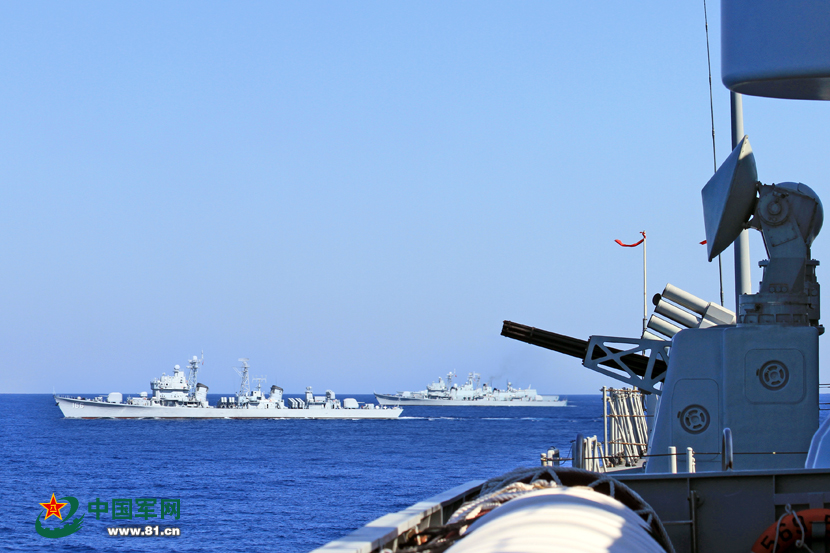 Flota china realiza ejercicios en mar complejo