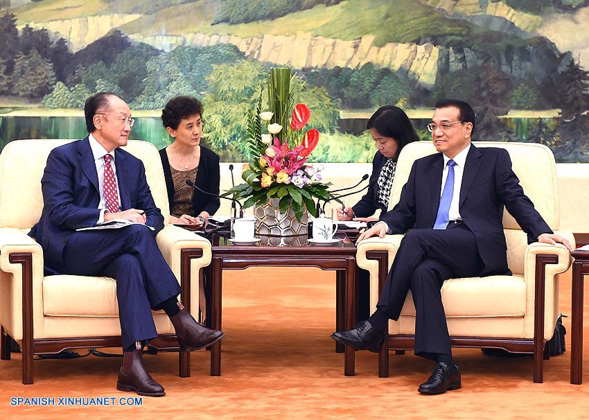 PM chino se reúne con presidente de Banco Mundial
