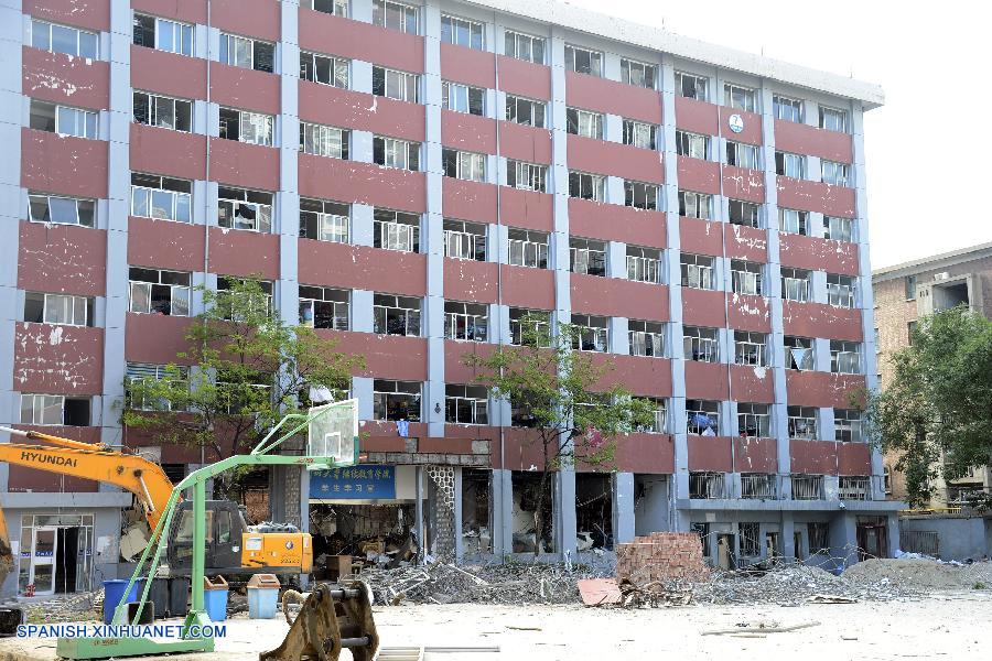 Explosión de gas en dormitorio universitario deja 17 heridos en noroeste de China