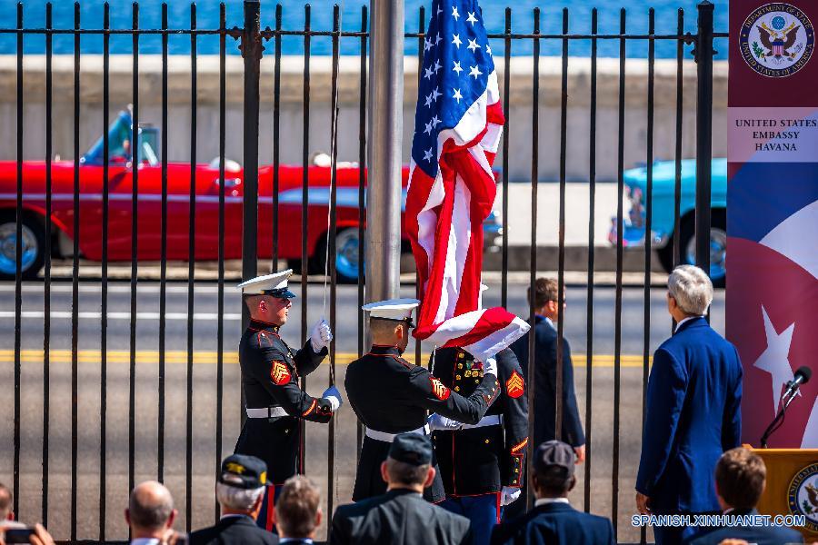 Kerry preside ceremonia inaugural de reapertura Embajada de EEUU en Cuba