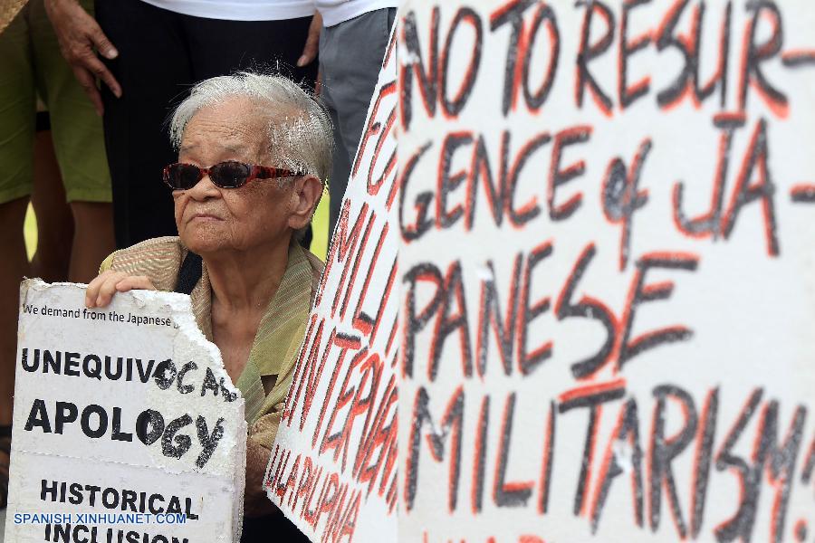 Antiguas esclavas sexuales filipinas protestan ante la embajada japonesa 2