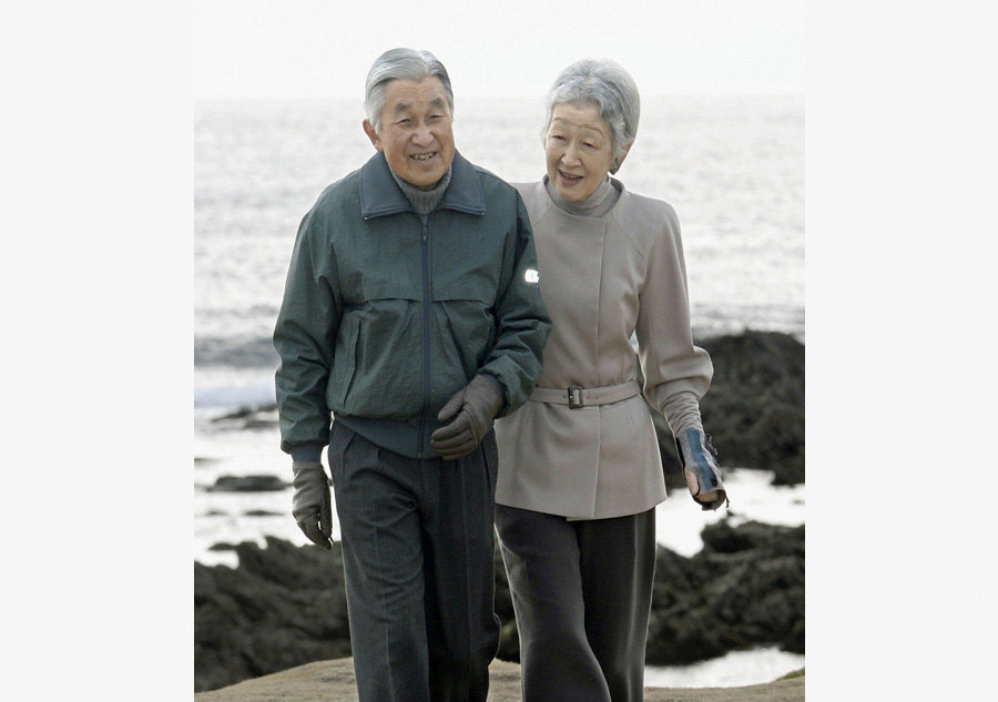 Emperador japonés Akihito y la emperatriz Michiko, el 5 de febrero de 2014.