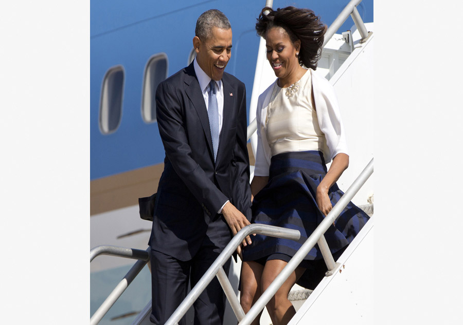 Presidente de EE.UU Barack Obama y la primera dama Michelle Obama, el 10 de abril de 2014.