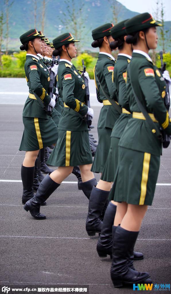 Soldadas chinas en el desfile militar