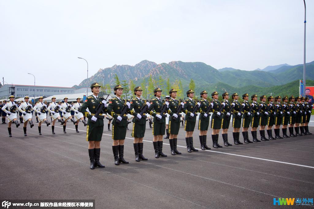 Soldadas chinas en el desfile militar