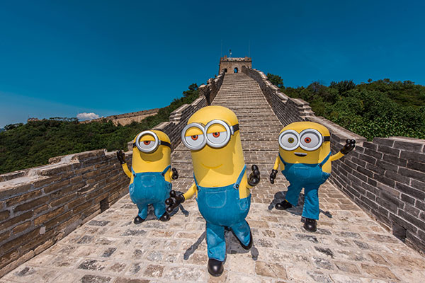 Los Minions conquistan la Gran Muralla China