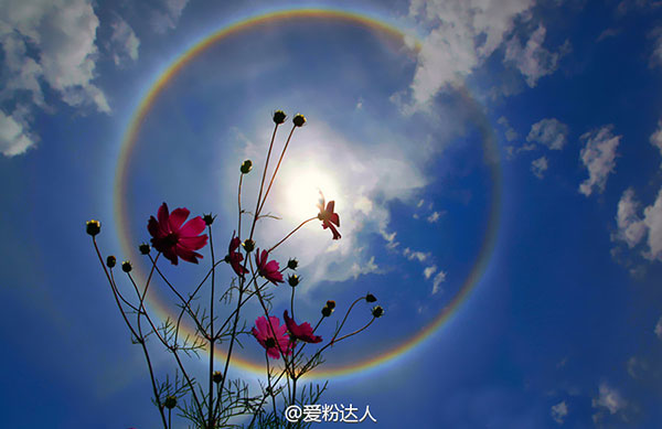Arcoíris circular en Pekín