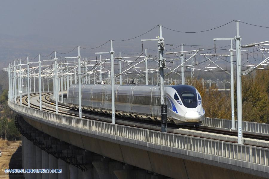 Tren chino de alta velocidad pasa prueba a 385 kilómetros por hora