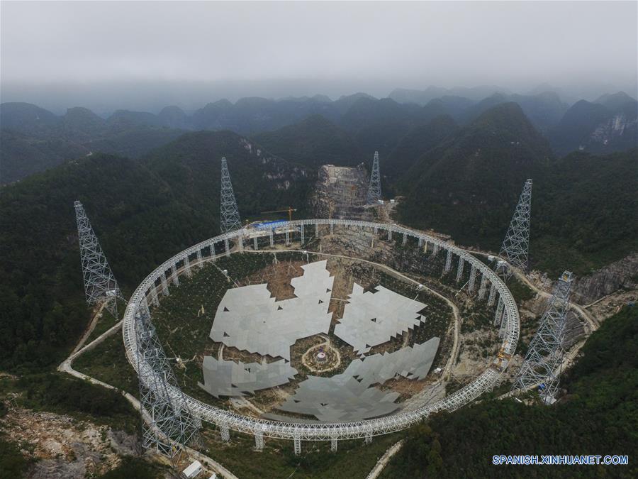 Entra en etapa final construcción de mega radiotelescopio de China