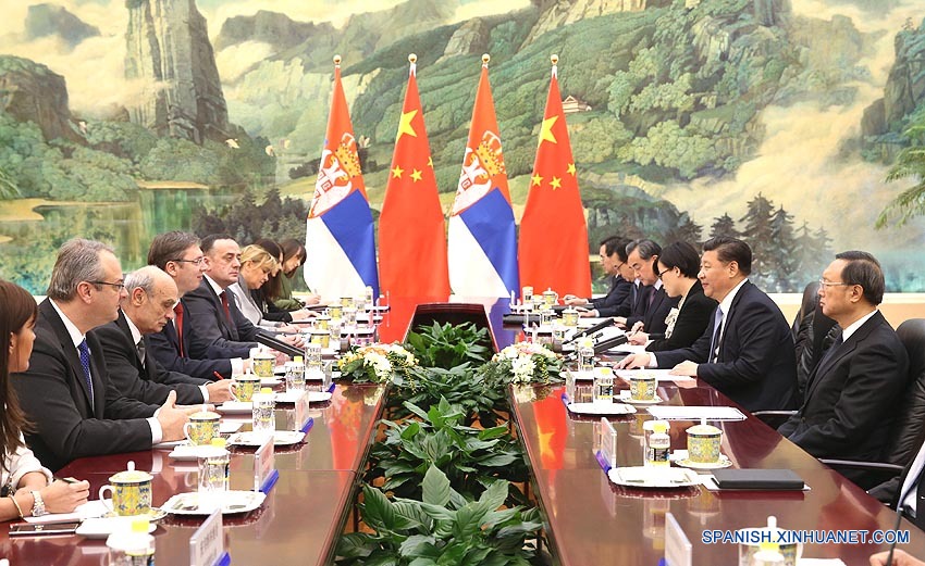 Presidente chino se reúne con primer ministro serbio