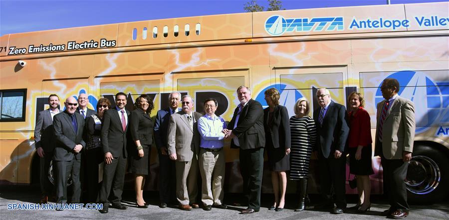 BYD Motors, un líder global en el desarrollo de vehículos eléctricos, con sede en la provincia de Guangdong, sur de China, construirá los autobuses eléctricos para AVTA en su instalación de manufactura en Lancaster, California. (Xinhua/Yang Lei)
