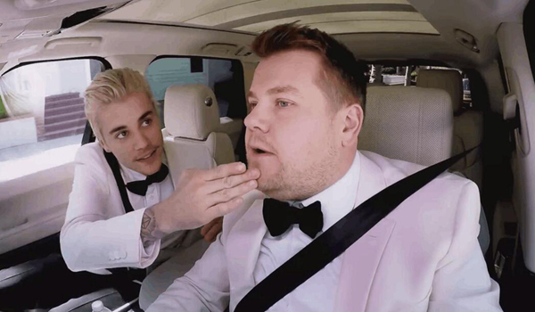 Justin Bieber y James Corden se fueron juntos luego de los Grammy