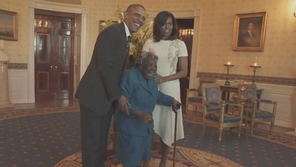 Anciana de 106 años logra conocer a Obama