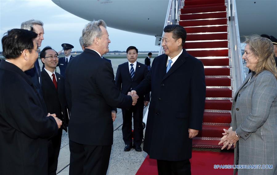 El presidente de China, Xi Jinping, llega a la cuarta Cumbre de Seguridad Nuclear, en Washington, Estados Unidos de América, el 30 de marzo de 2016. (Xinhua/Ju Peng)