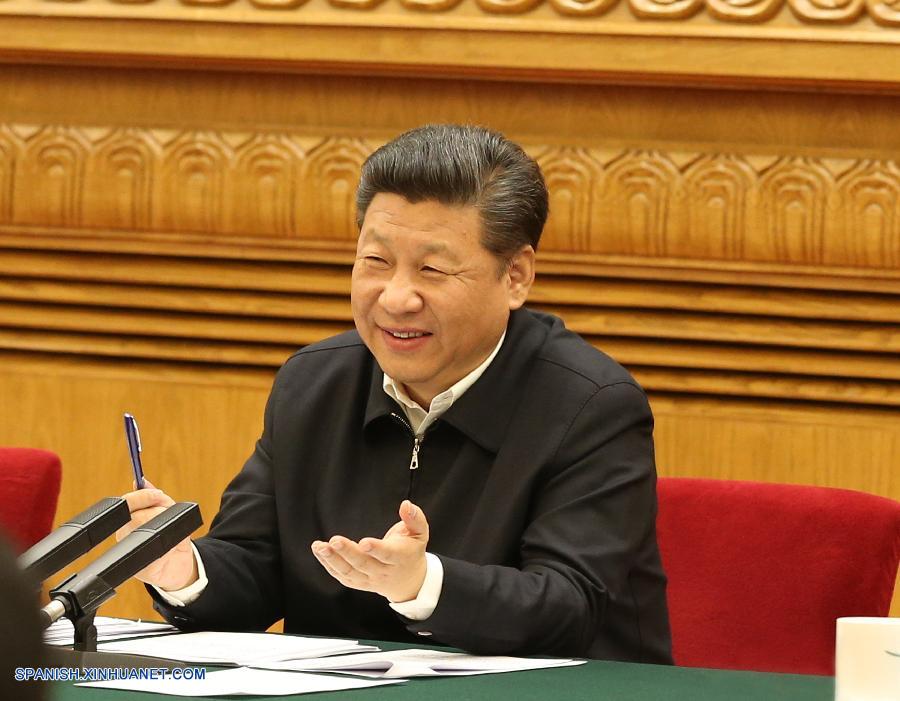 El presidente de China, Xi Jinping subrayó que los nuevos conceptos de desarrollo (innovación, coordinación, desarrollo respetuoso con el medio ambiente, apertura y compartición) deben aplicarse al desarrollo de internet.(Xinhua/Ma Zhancheng)