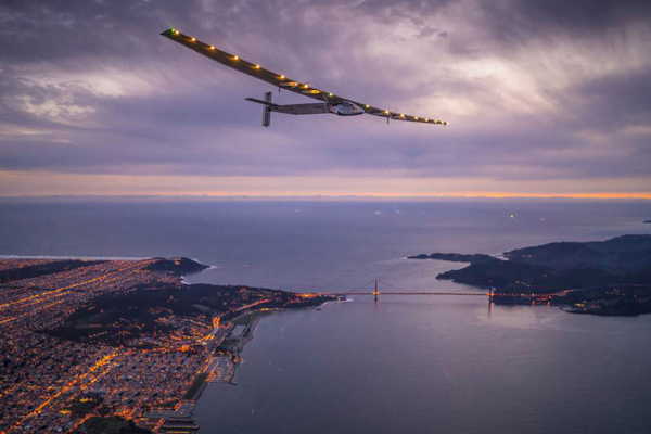Avión solar completa primer tramo de travesía en EU
