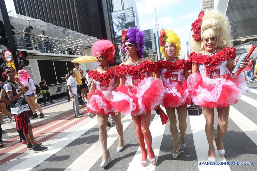 Desfile del Orgullo Gay en Sao Paulo, Brasil