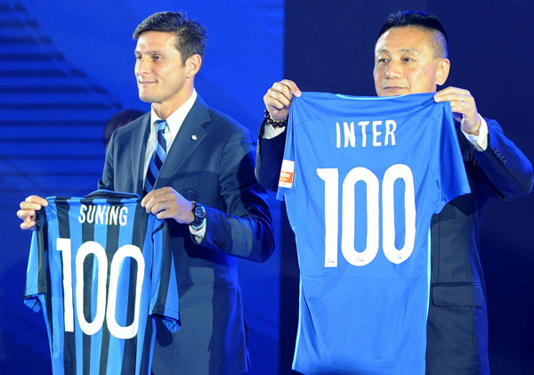 la empresa china Suning adquiere participación mayoritaria en el club de fútbol Inter Milán