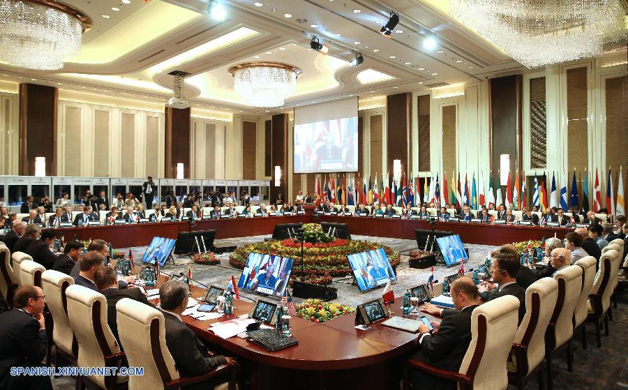 La XI Cumbre de la Reunión Asia-Europa (ASEM, según sus siglas en inglés) se inauguró en Ulan Bator, capital de Mongolia, el 15 de julio de 2016. (Xinhua/Ma Zhancheng)