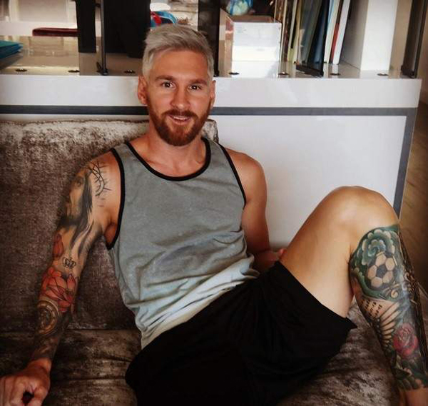 Lionel Messi se tiñe de rubio y enloquece las redes sociales