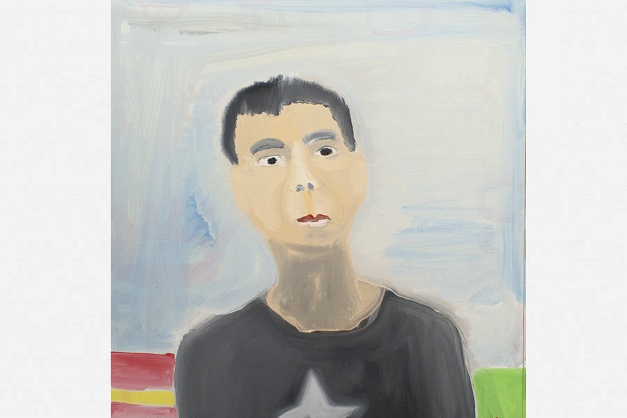 Retrato del director chino Feng Xiaogang, exhibido en la exposición "Summer Group Show" en Londres, el 27 de julio de 2016. [Foto/cri.cn]