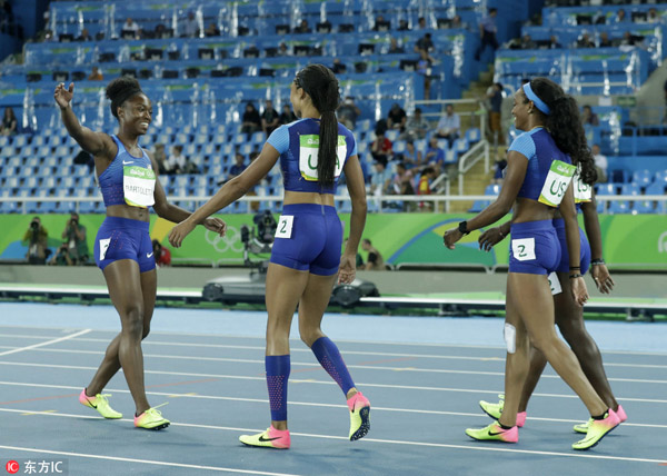 Río 2016: EEUU consigue repetición de relevos 4x100 m femenino