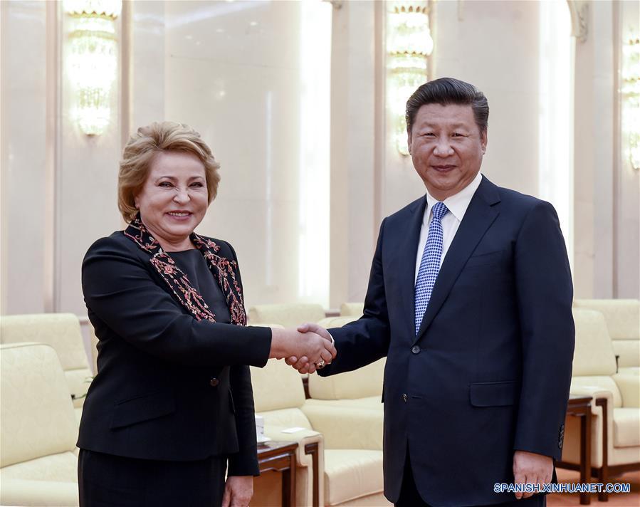 Presidente chino se reúne con presidenta de cámara alta rusa