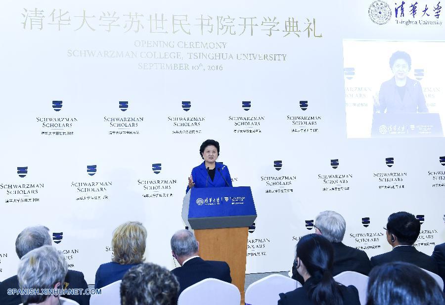 Viceprimera ministra china asiste a inauguración de Colegio Schwarzman